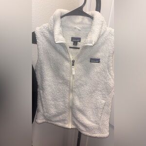 Patagonia Cream Fleece Zip Vest